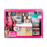 Barbie Play Set Cafetería + Muñeca Y Acc