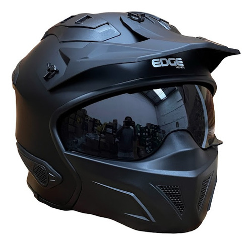 Casco Trooper Negro Mate Abatible Mica Humo Visera Modular 