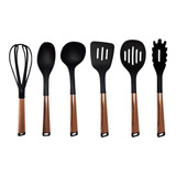 Set De Utensilios De Cocina Antiadherentes Cromado Cobre