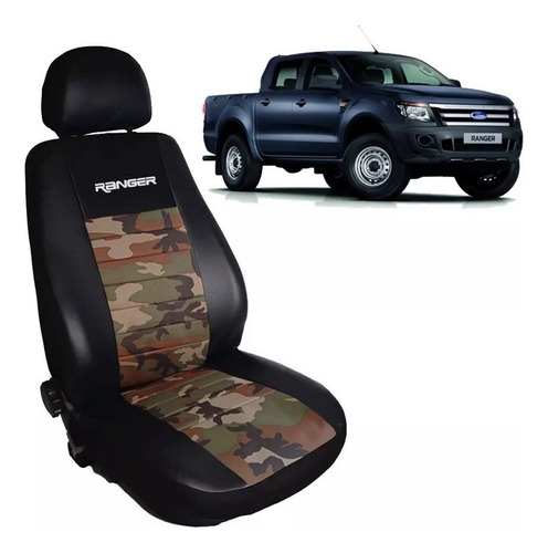 Funda Cubre Asiento Cuero Camuflada Ford Ranger 2012 /- Base