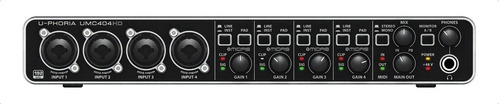 Interface De Áudio Behringer U-phoria Umc404hd 100v/240v