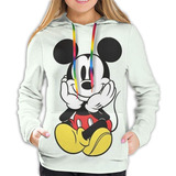 Mickey Mouse Minnie 3d Print Mujeres Sudadera Con Capucha 2