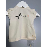 Little Akiabara Remera Beige Talle 6 Meses Nueva