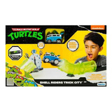 Las Tortugas Ninja Pista Tunel Lanzador Con Vehiculo Y Acc Color Verde