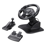 Racing Volante Pedal Pc Android Juego Usb Negro