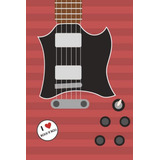 Cuaderno Notas - Guitarra Electrica Color Rojo Sg: 100 Pagin