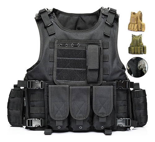 Chaleco Tactico Militar Paintball Airsoft Bolsos Removibles