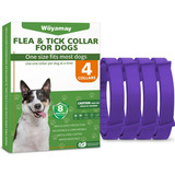 Collar Antipulgas Para Perros, Pack De 4, Prevención De 8 Me