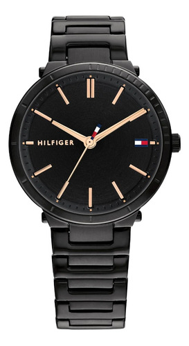 Reloj Tommy Hilfiger Th 1782409 100% Acero Black Cristal 30m
