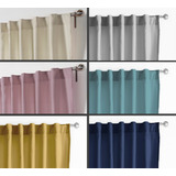 Cortinas Viasoft Largas Varios Colores Vianney