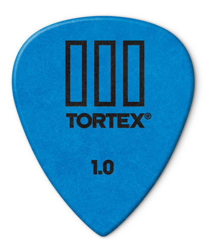 Palhetas Dunlop Tortex Iii 1,00mm 12 Un - Azul Cor Preta Tamanho Pesado