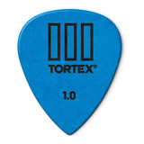 Palhetas Dunlop Tortex Iii 1,00mm 12 Un - Azul Cor Preta Tamanho Pesado