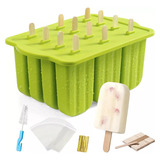 Silicona Helado Helado Paletas Maker 12 Cavidades Casero Pop