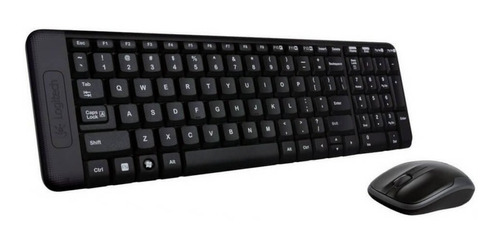 Kit Teclado E Mouse Wireless Logitech Mk220 Preto Sem Fio