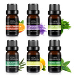 Kit De 6 Aceites Esenciales Aromaterapia 100% Natural Difuso