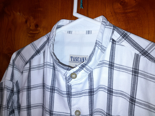Camisa Cuello Mao Marca Tascani De Algodón Talle Grande Xl 