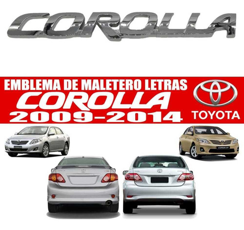 Letras Corolla 2009 2010 2011 2012 2013 2014 Foto 2