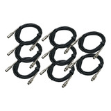 8 Cables Para Microfono Xlr O Canon 6m Calidad De Estudio