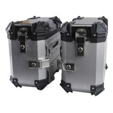 1 Pair 35l Motorcycle Side Storage Box Aluminum Alloy