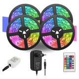 Fita Led 20m Colorida Rgb 5050 Piscina Sanca Fachada + Fonte