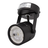 Lampara Spot Led Negro De Sobreponer Luz Blanca Base Gu10