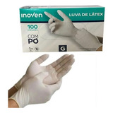 Luva Látex Procedimentos Com Pó Inoven Tamanho P M G 100 Und