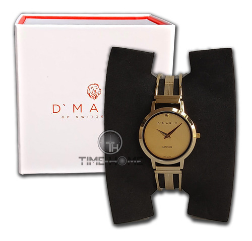 Reloj D'mario Dama Acero Esqueleto Ze32501 100% Original