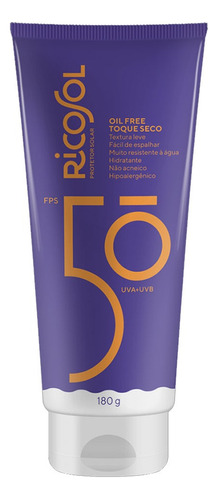 Protetor Solar Vagano Ricosol Fps50 Toque Seco Oil-free 180g