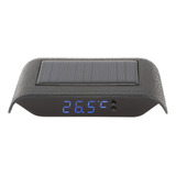 Reloj Solar Azul Para Coche, Portátil, Led, Luminoso, Digita