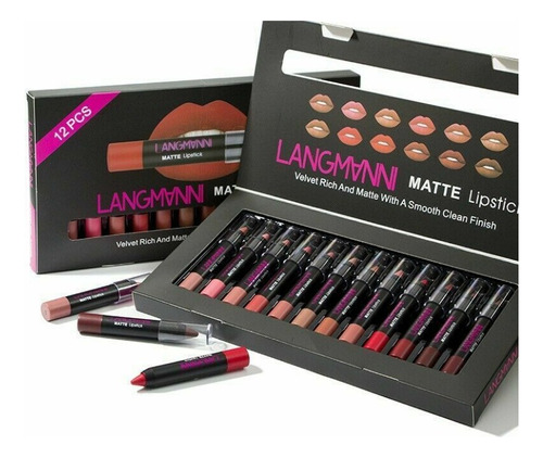 Langmanni 12 Pcs Matte Lipstick