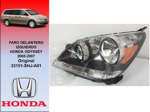 Faro Delantero Izquierdo Honda Odyssey 2005-2007 Foto 2