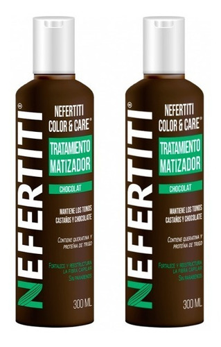Shampoo Matizador Y Tratamiento  Tonos Chocolates Nefertiti