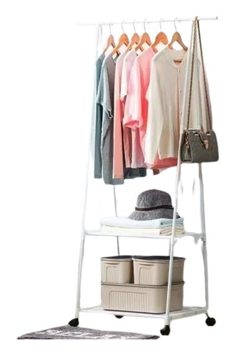 Rack Triangular Closet Tendedero Perchero Doble Con Llantas