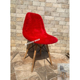 Capa Felpuda P/cadeira Eames/eiffel Pelo Baixo  Vermelha