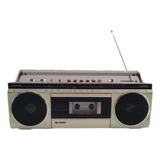 Rádio Cassete Sharp Qt-610b Bombox Ler Descrição 