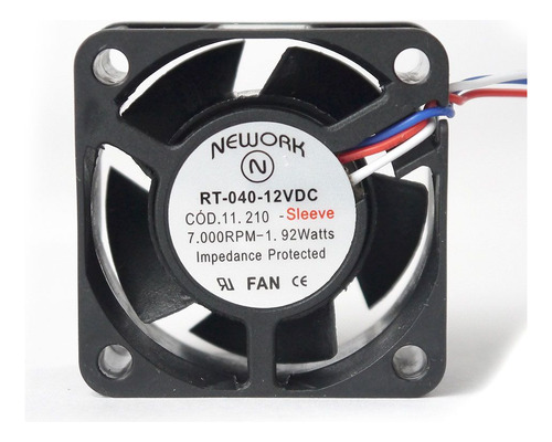 Miniventilador 40x40x20 12vdc Nework Código 11.210