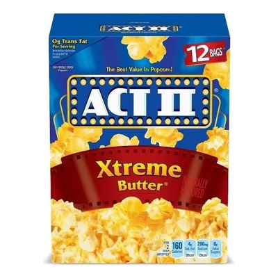 Act Ll Palomitas Xtreme Butter 12 Bolsas 936g | MercadoLibre