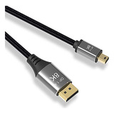 Cable Mini Dp A Displayport 8k 60 Hz 4k 144 Hz 1.4 (3 M)