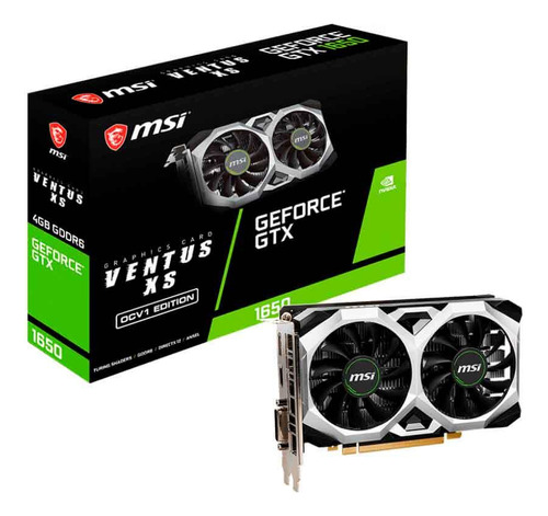 Placa De Vídeo Msi Geforce Gtx 1650 Ventus Xs Ocv1, 4gb