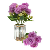 Pack 2 Ramos De Flores Artificiales Clavel Chino Deco 35cm