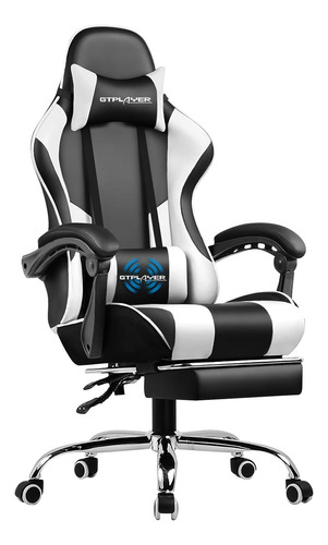 Silla Gamer Con Reposapiés Y Soporte Lumbar Gt800a Gtplayer