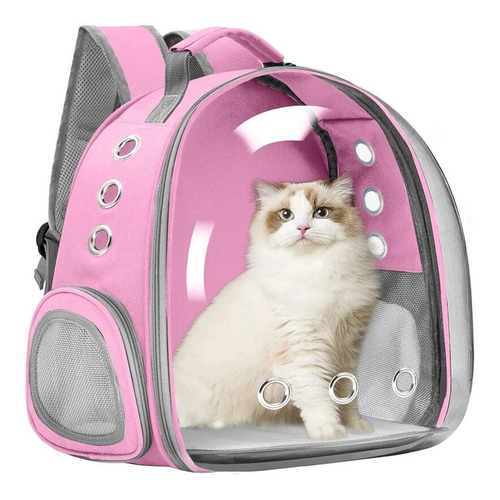 Bolsa Mochila Pet Visão Panorâmica Astronauta Cachorro Gato