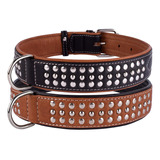 Collardirect Collar De Cuero Con Tachuelas Para Perros Peque