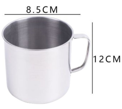 9 Cm Sin Taza De Cubierta De Acero Inoxidable