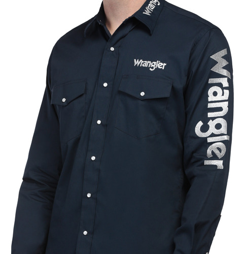 Camisa Vaquera Wrangler 112334001 Azul Osc. Caballero