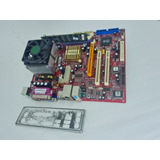 Placa Mãe Pc Chips M863g + Processador Amd Sempron + Memoria