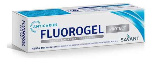 Fluorogel Protect Gel Dental Sabor Menta X 60 Gr Pack X2