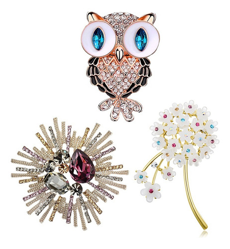 Broche Crystal Bird Para Mujeres Y Niñas, Elegantes Alfilere