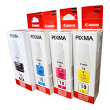 Kit X4 Tintas Canon Pixma 10 Original