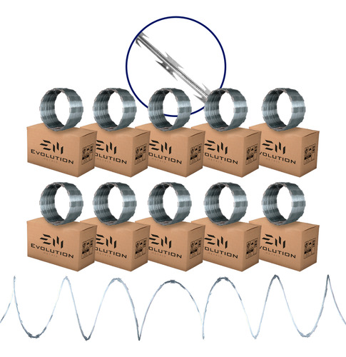 100 Metros Cerca Concertina 30cm P/ Segurança Perimetral